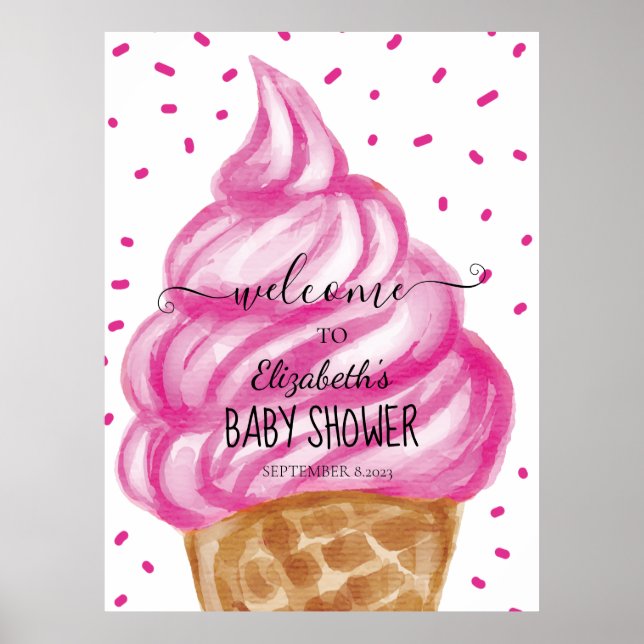 Ice cream Cone Confetti Sweets  Poster (Front)