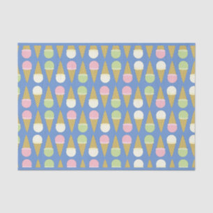 Ice Cream Cone Cute 1st Birthday Party Tissue Paper