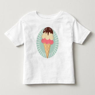 Ice Cream Cone - Cute Chocolate Vanilla Mint Green Toddler T-Shirt
