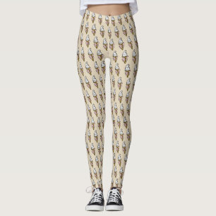 Ice Cream Cone Design Leggings