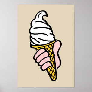 Ice Cream Cone Design Poster