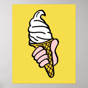 Ice Cream Cone Design Poster