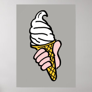 Ice Cream Cone Design Poster
