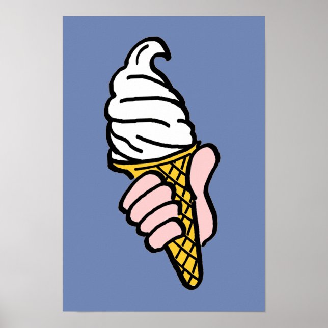Ice Cream Cone Design Poster (Front)