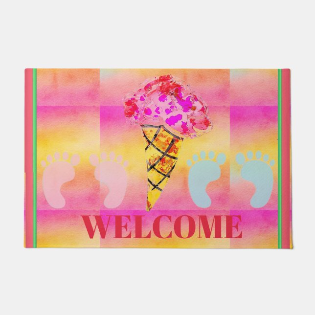 Ice Cream Cone Door Mat (Front)