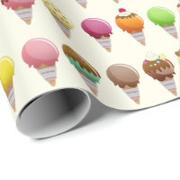Ice Cream Cone Flavours Pattern