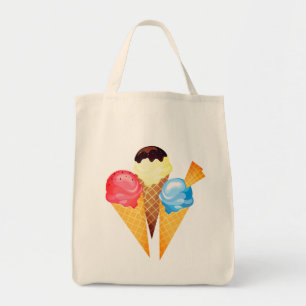 Ice Cream Cone - Grocery Tote Bag