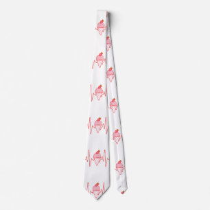 Ice Cream Cone Heartbeat Tie