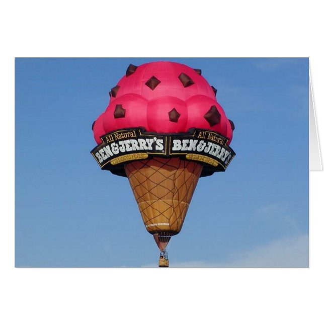 Ice Cream Cone Hot Air Balloon (Front Horizontal)