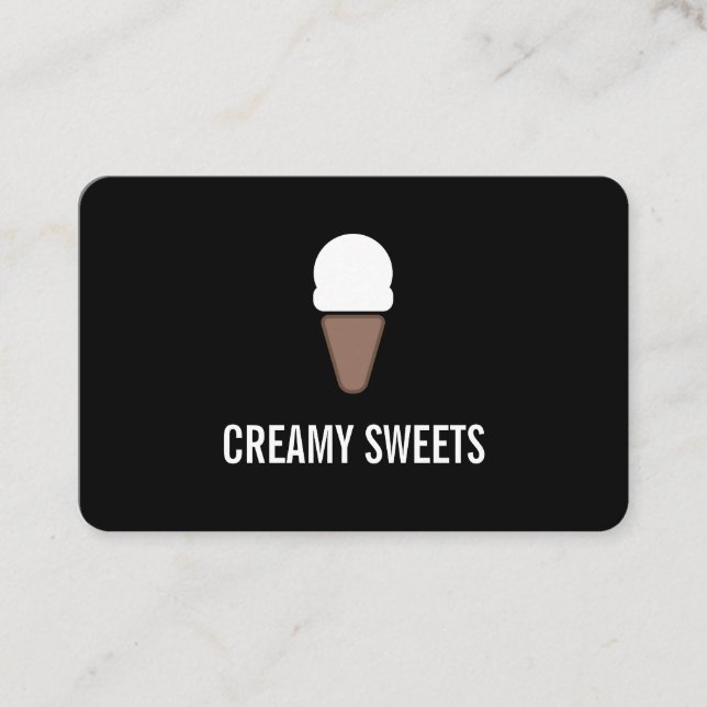 Ice Cream Cone Icon / Variation Business Card (Front)