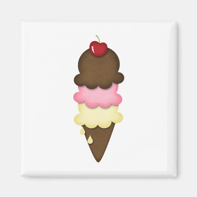 ice cream cone magnet (Front)