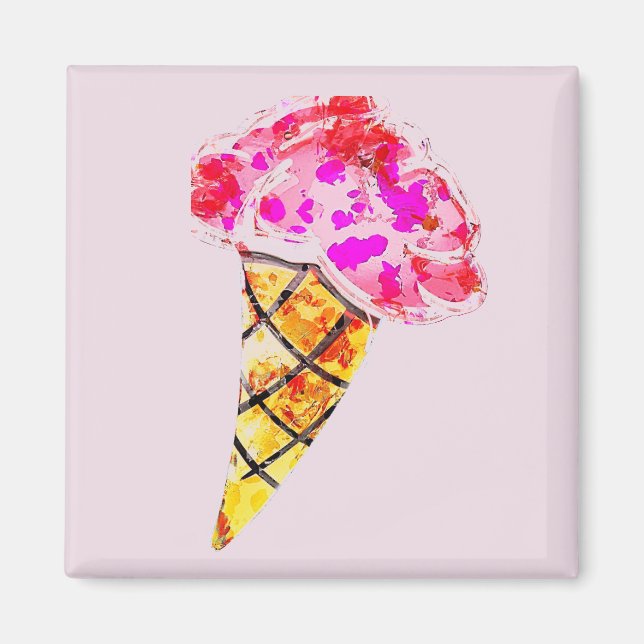 Ice Cream Cone Magnet (Front)