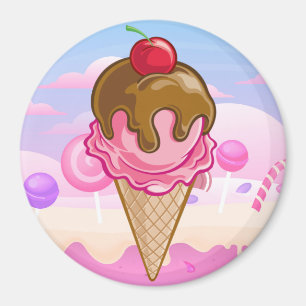 Ice cream cone magnet