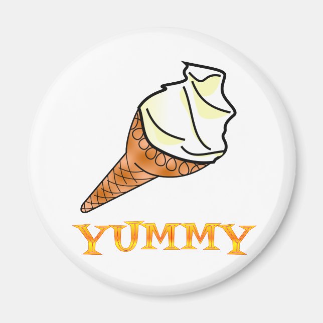 Ice Cream Cone Magnet (Front)