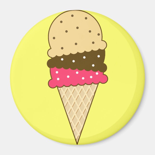 Ice Cream Cone Magnet (Front)