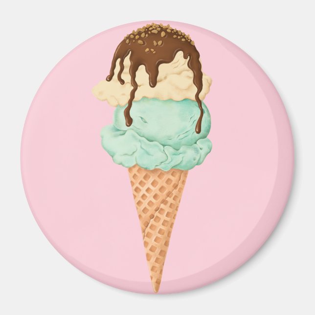 Ice cream cone magnet (Front)