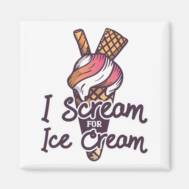 Ice Cream Cone Magnet (Front)