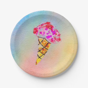 Ice Cream Cone Paper Plate
