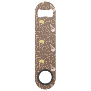 Ice Cream Cone Pattern on Brown