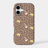 Ice Cream Cone Pattern on Brown