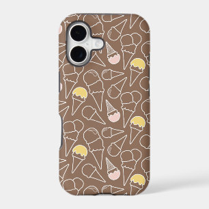 Ice Cream Cone Pattern on Brown