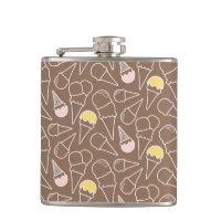 Ice Cream Cone Pattern on Brown