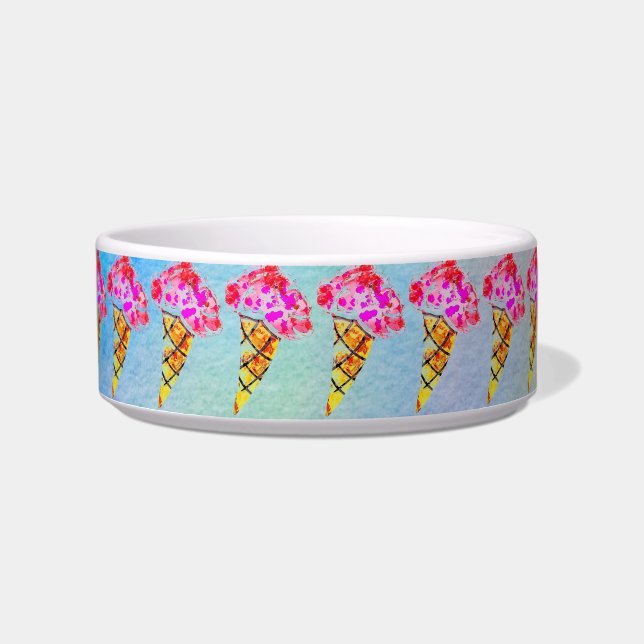 Ice Cream Cone Pet Bowl (Front)