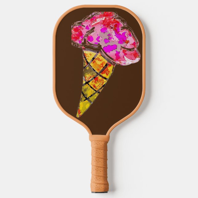 Ice Cream Cone Pickleball Paddle (Front)