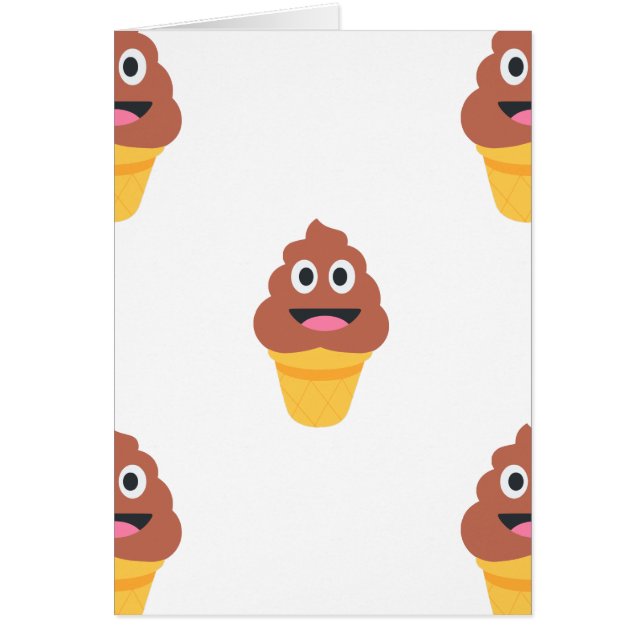 ice cream cone poo emoji (Front)
