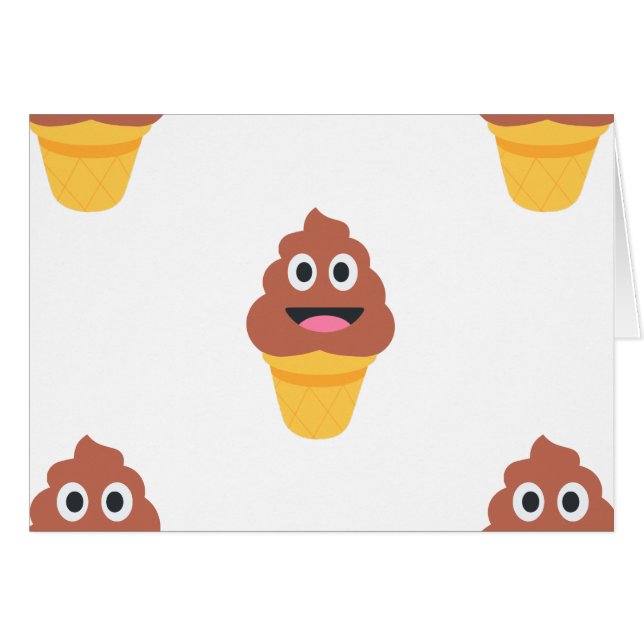 ice cream cone poo emoji (Front Horizontal)
