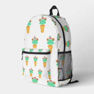 ice cream cone printed backpack
