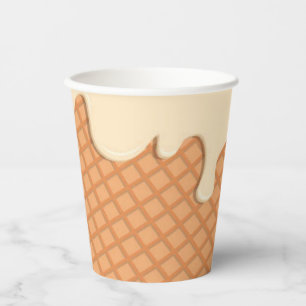 Ice cream cone printed paper cup
