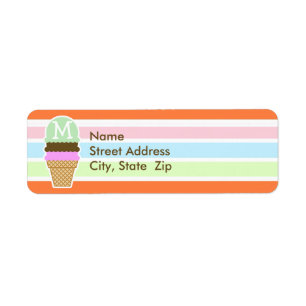 Ice Cream Cone; Retro Neon Rainbow