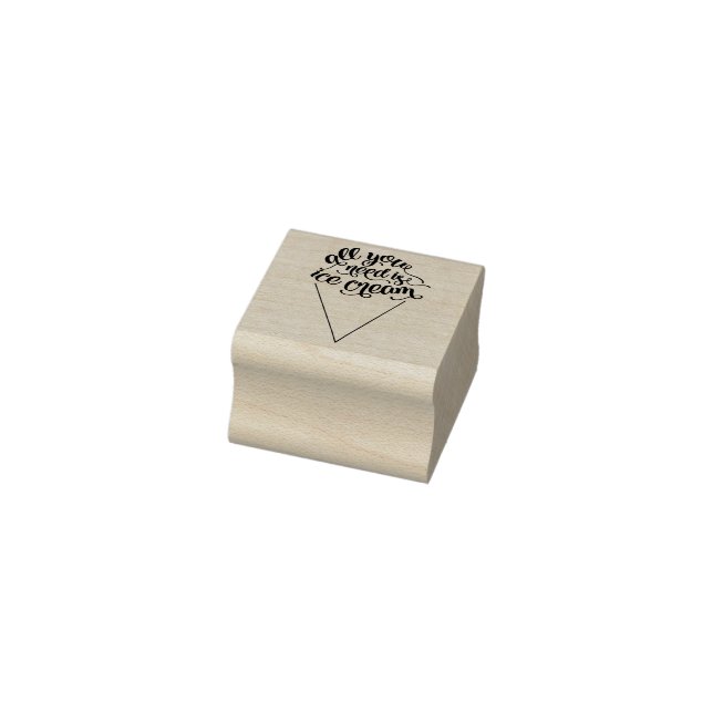 Ice Cream Cone Rubber Stamp (Stamp)