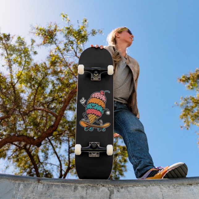 Ice Cream Cone Skateboarding Skateboard (Outdoor 1)