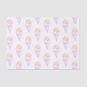 Ice Cream Cone Sketch   Pink & Purple Fade Tissue Paper