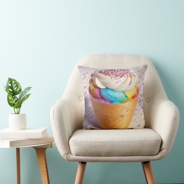 Ice Cream Cone Sprinkles Cushion (Chair)