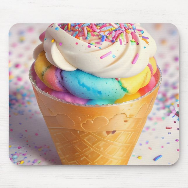 Ice Cream Cone Sprinkles Mouse Pad (Front)