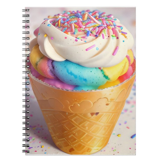 Ice Cream Cone Sprinkles Notebook (Front)