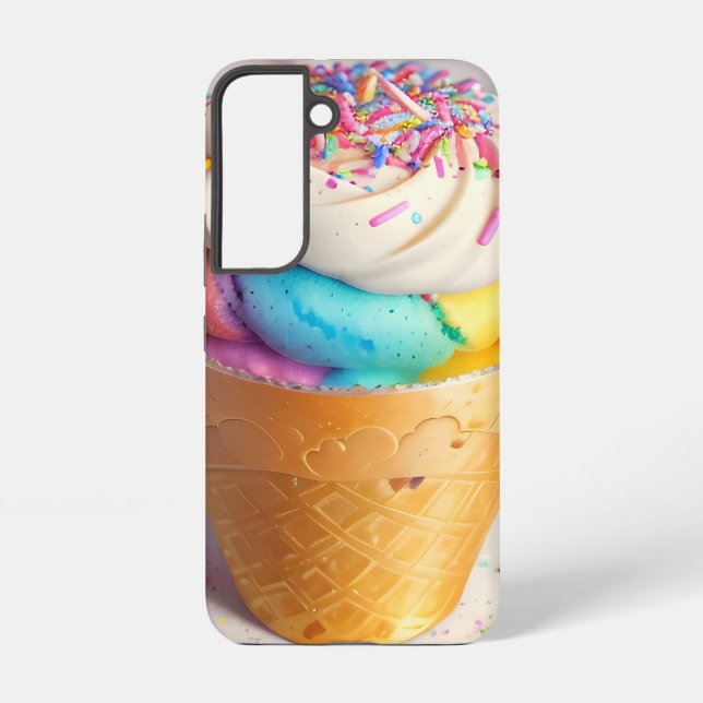 Ice Cream Cone Sprinkles Samsung Galaxy S22 Case (Back)