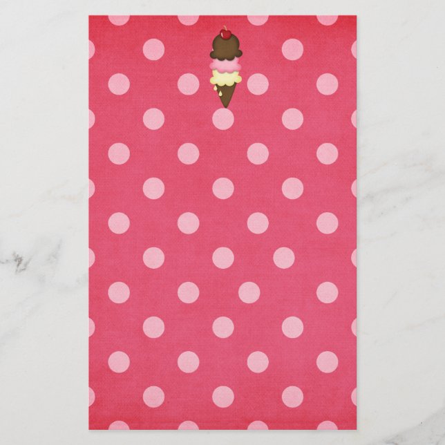 ice cream cone stationery (Front)