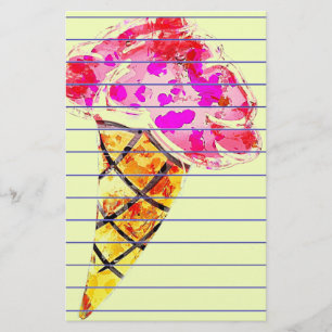 Ice Cream Cone Stationery