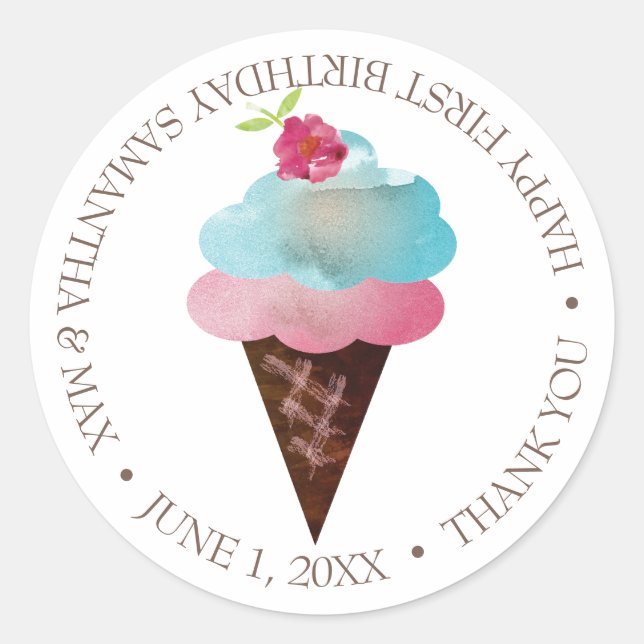 Ice Cream Cone Sticker (Front)