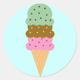 Ice Cream Cone Stickers