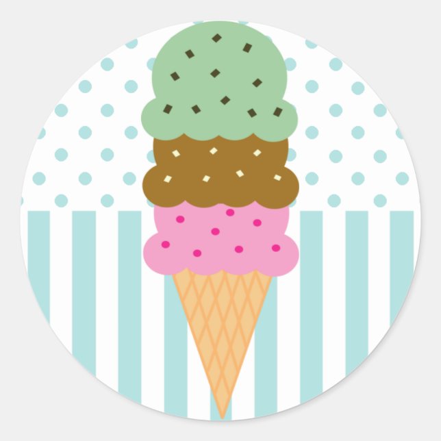 Ice Cream Cone Stickers (Front)