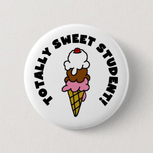 Ice Cream Cone Sweet Student 6 Cm Round Badge