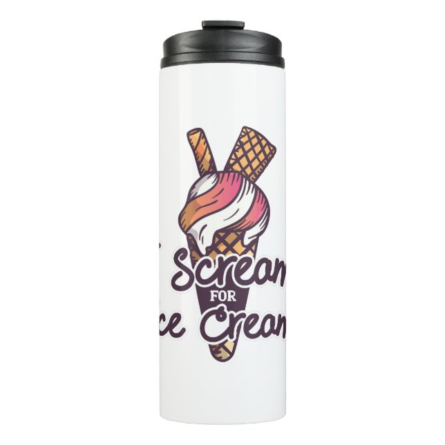 Ice Cream Cone Thermal Tumbler (Front)