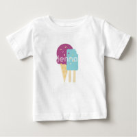 Ice-cream Cone Toddler Personalised Custom Name