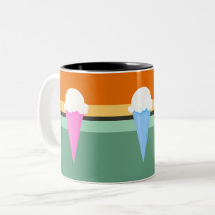 Ice Cream Cone Two-Tone Coffee Mug