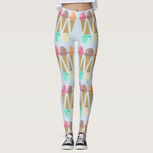 Ice Cream Cone Zone Leggings (Front)